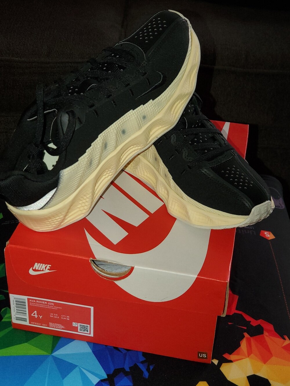NIKE AVA ROVER (GS) Black/Anthracite-Black-Sequoia Noir Shoes - Picture 7 of 9